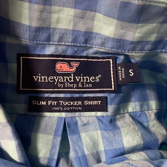 Vineyard Vines mens blue plaid button down small - Picture 5 of 5